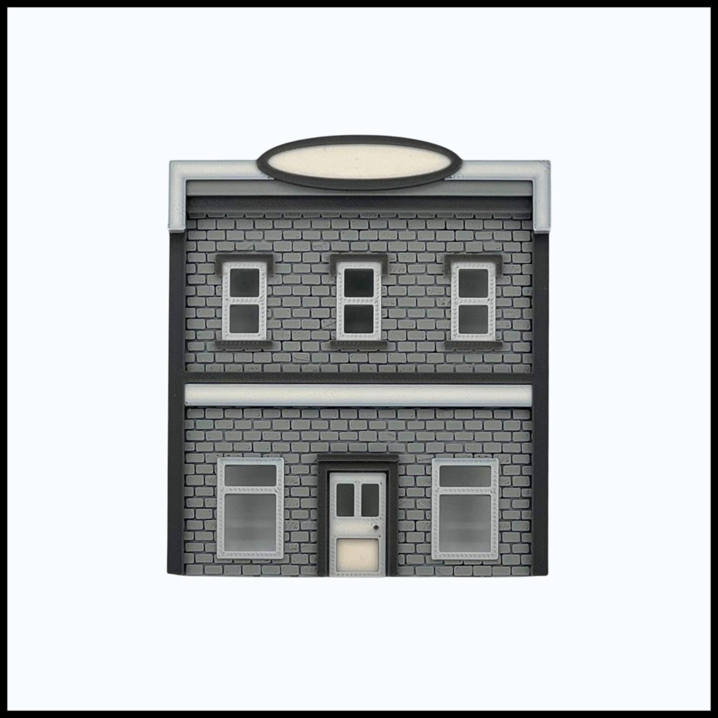 HO Scale 1:87 Backdrop Building - Full Color Model