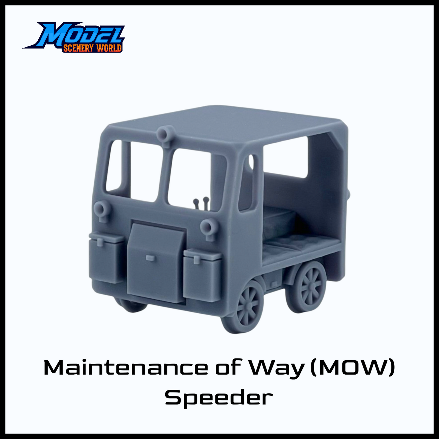 HO Scale 1:87 Maintenance of Way Speeder Rail Vehicle