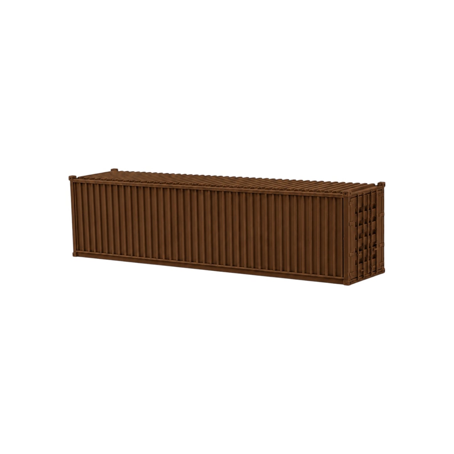 N Scale 1:160 40' Shipping Containers Brown 2pk