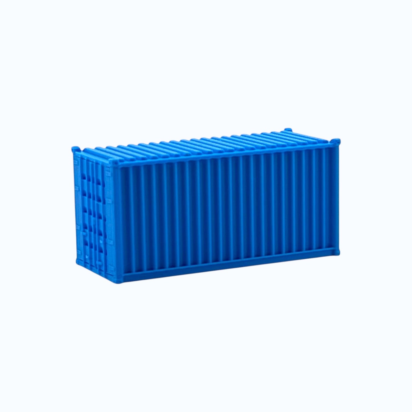 HO Scale 1:87 - 20' Shipping Containers (2pk) - Cyan Blue
