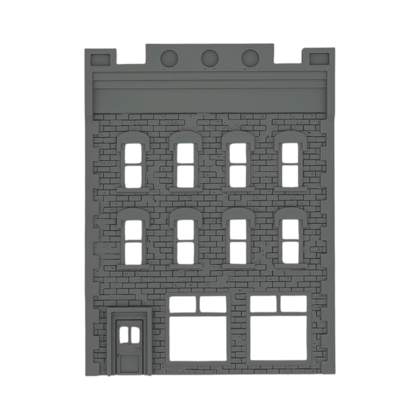Front View - Scale Model of Backdrop Building BG #4 by Model Scenery