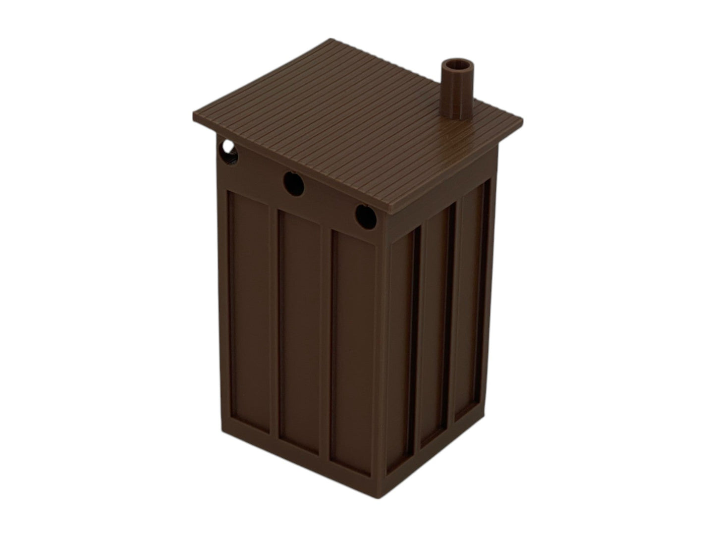 Side View - Scale Model of an Outhouse Privy by Model Scenery World