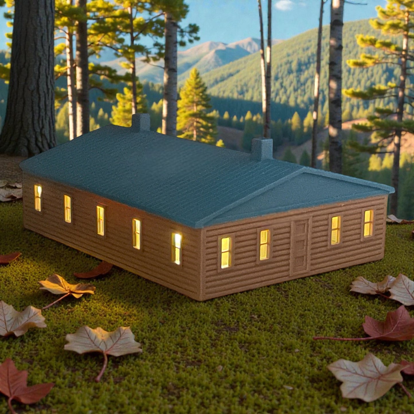 "The Outdoor Series" - Cabin #2 - Camping - Modeled in Color - N Scale 1:160