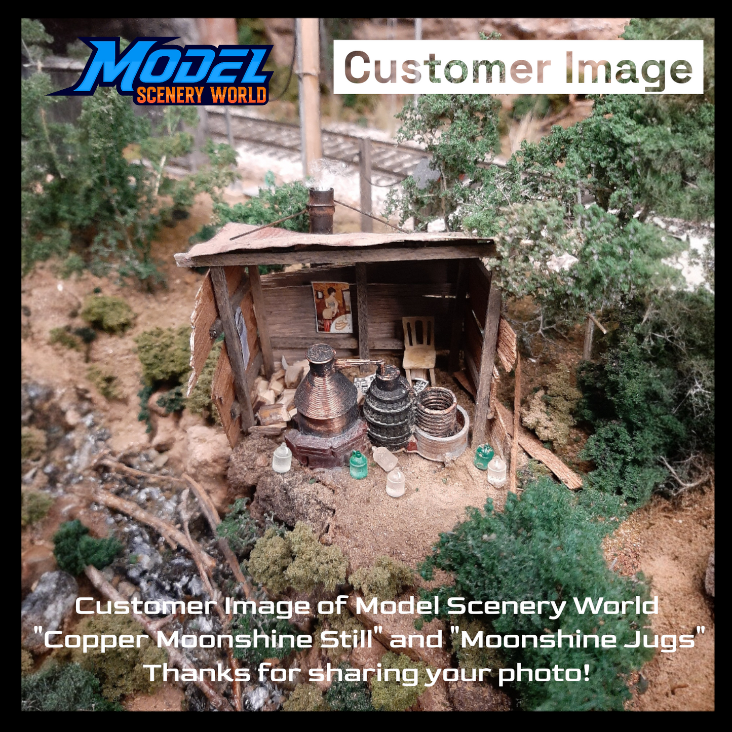 Moonshine Still -00 Scale 1:76 Model - Metallic Copper - 18 Sizes Available