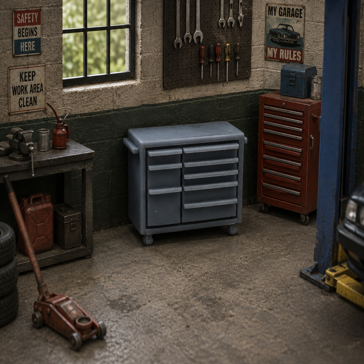 N Scale 1:160 Rolling Toolbox Resin Model