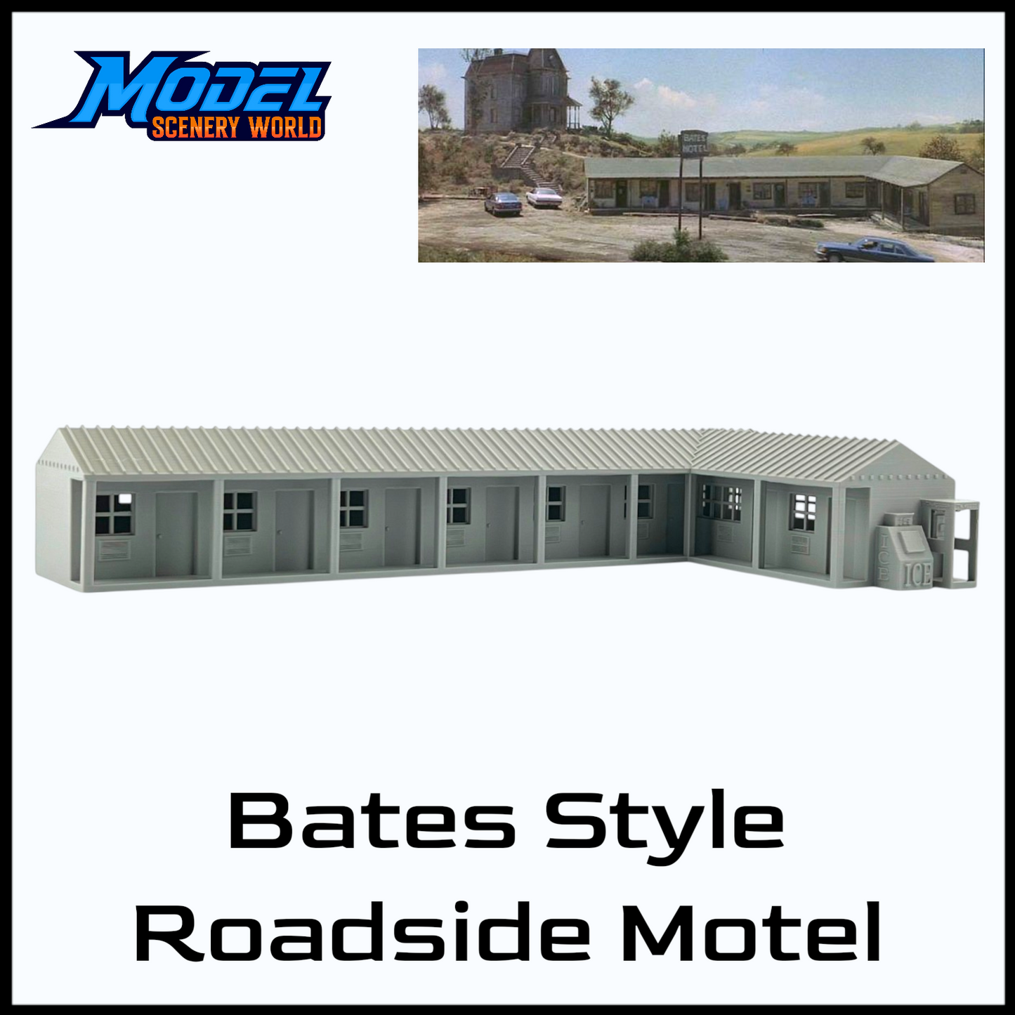 Z Scale 1:220 Bates Style Motel Roadside Hotel Building