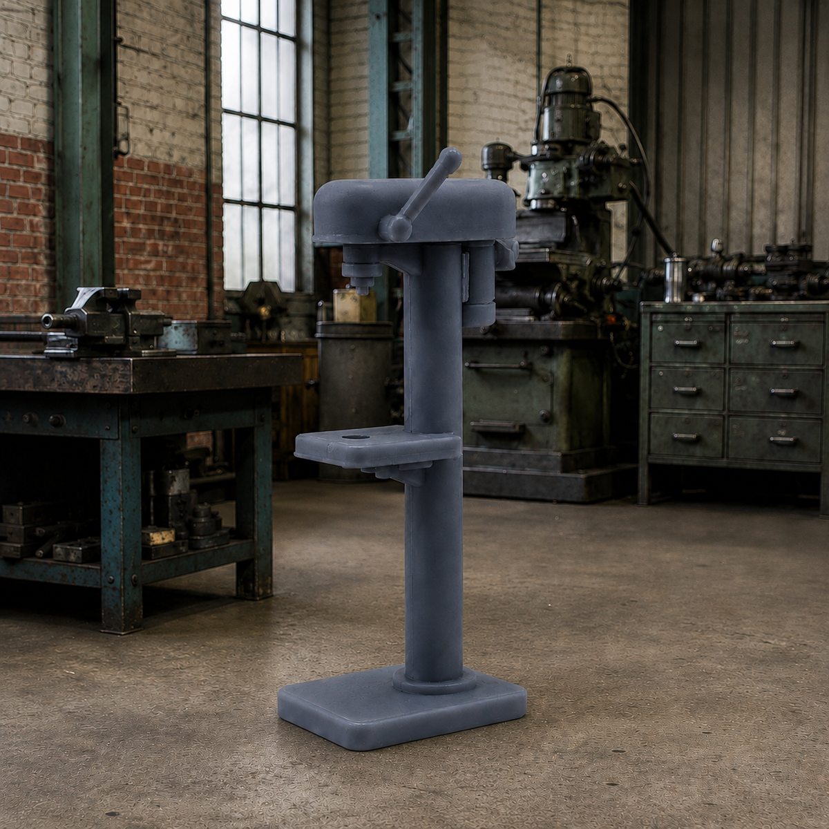 HO Scale 1:87 Industrial Floor Drill Press #2