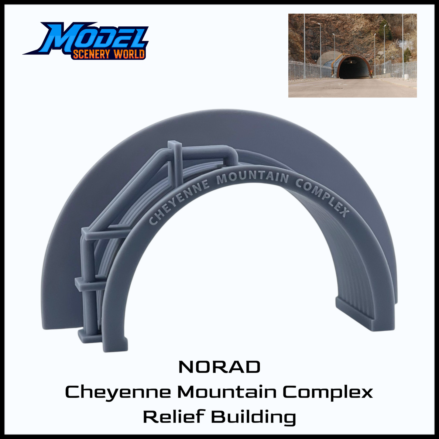 N Scale 1:160 NORAD Cheyenne Mountain Background Relief Building