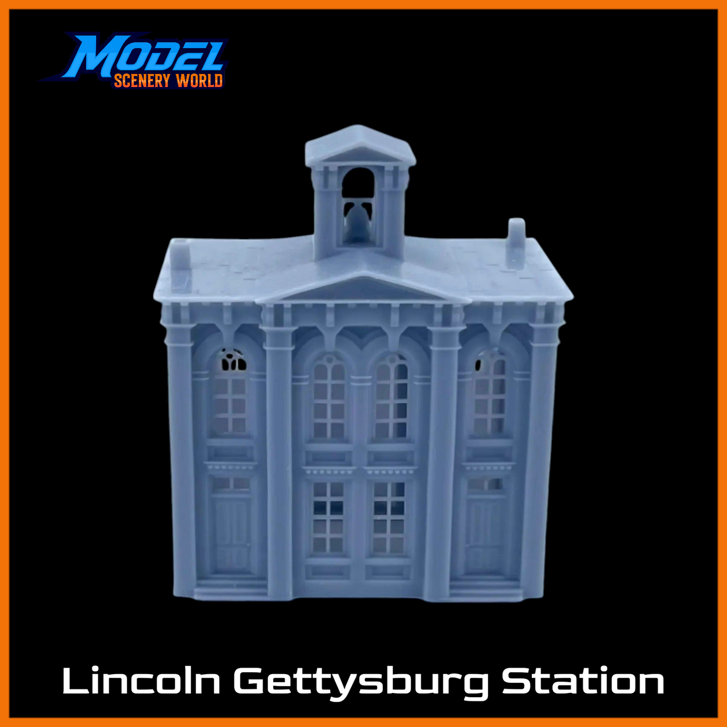 N Scale 1:160 Lincoln Gettysburg Station Resin Building