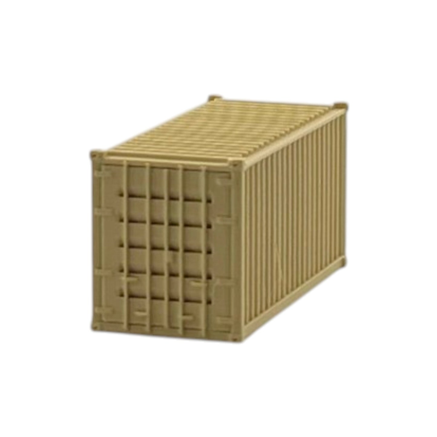 N Scale 1:160 20' Shipping Containers Army Tan 2pk
