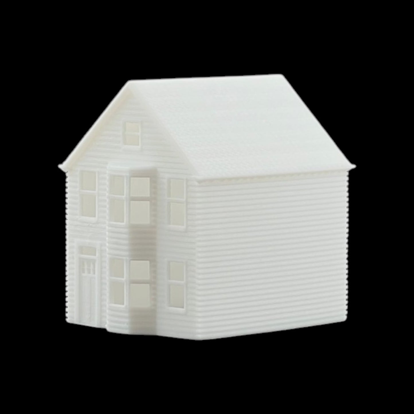 N Scale 1:160 Classic Victorian Bay Window Resin House