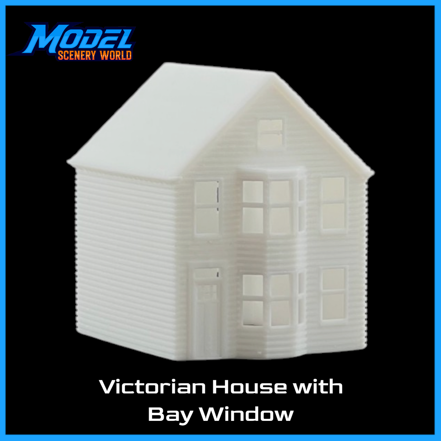 N Scale 1:160 Classic Victorian Bay Window Resin House