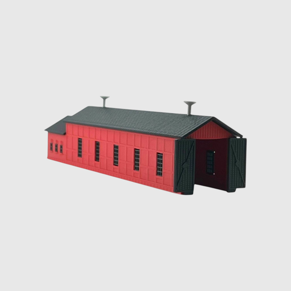 HO Scale 1:87 Single Engine Shed with Office Kit
