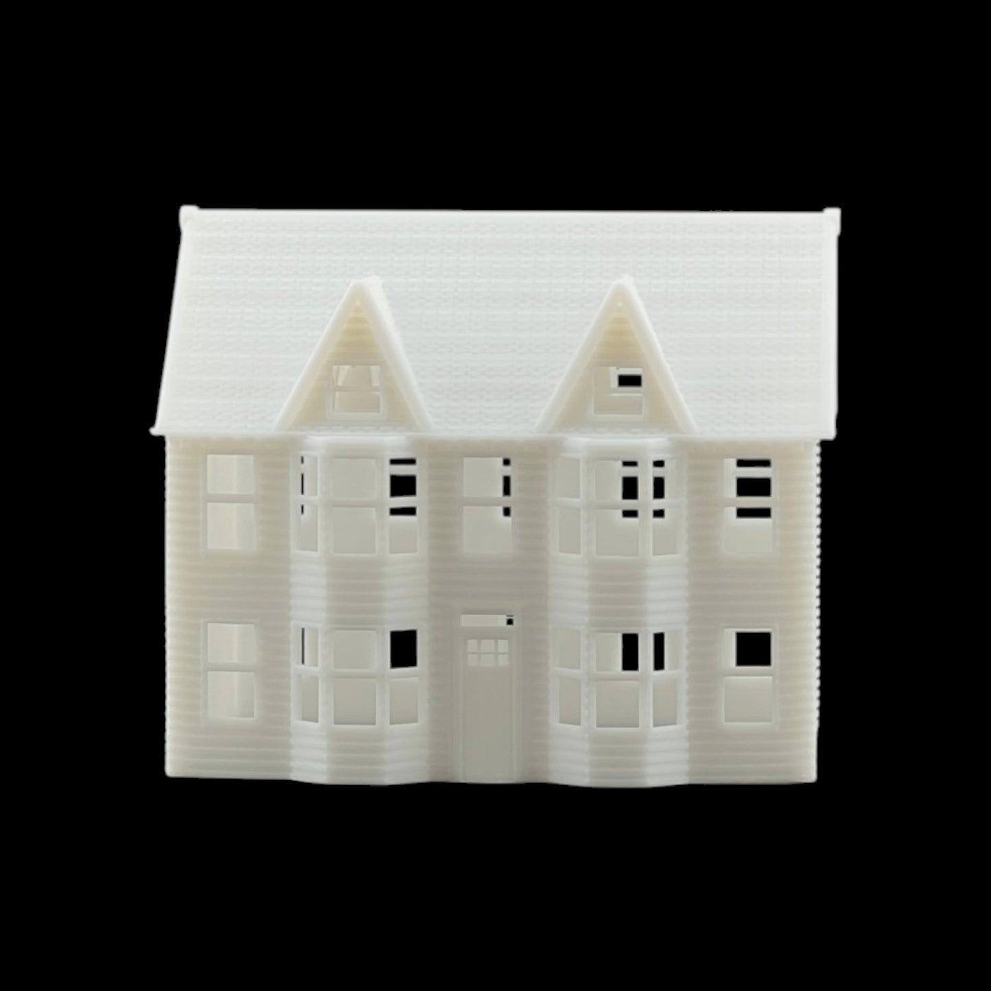 N Scale 1:160 Classic Victorian Resin Houses 3pc Set