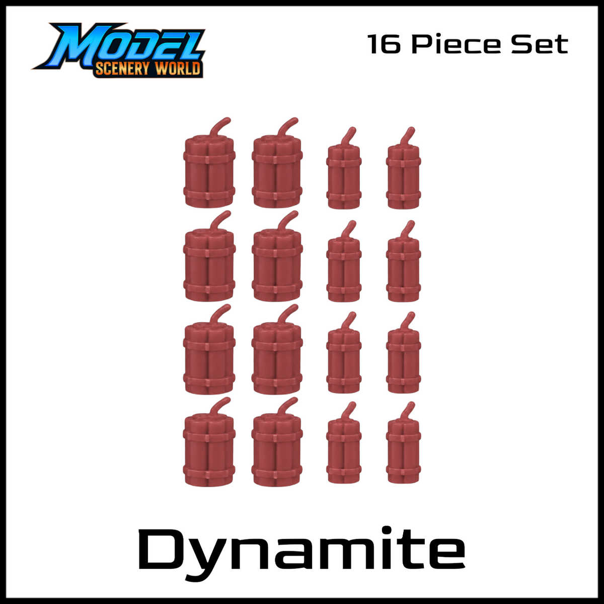 S Scale 1:64 Miniature Dynamite Bundle Resin 16pc Set