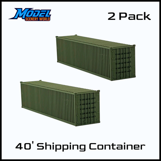 N Scale 1:160 - 40' Shipping Containers (2pk) - Green