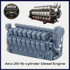 S Scale 1:64 Alco 251 16-Cyl Diesel Engine Prime Mover