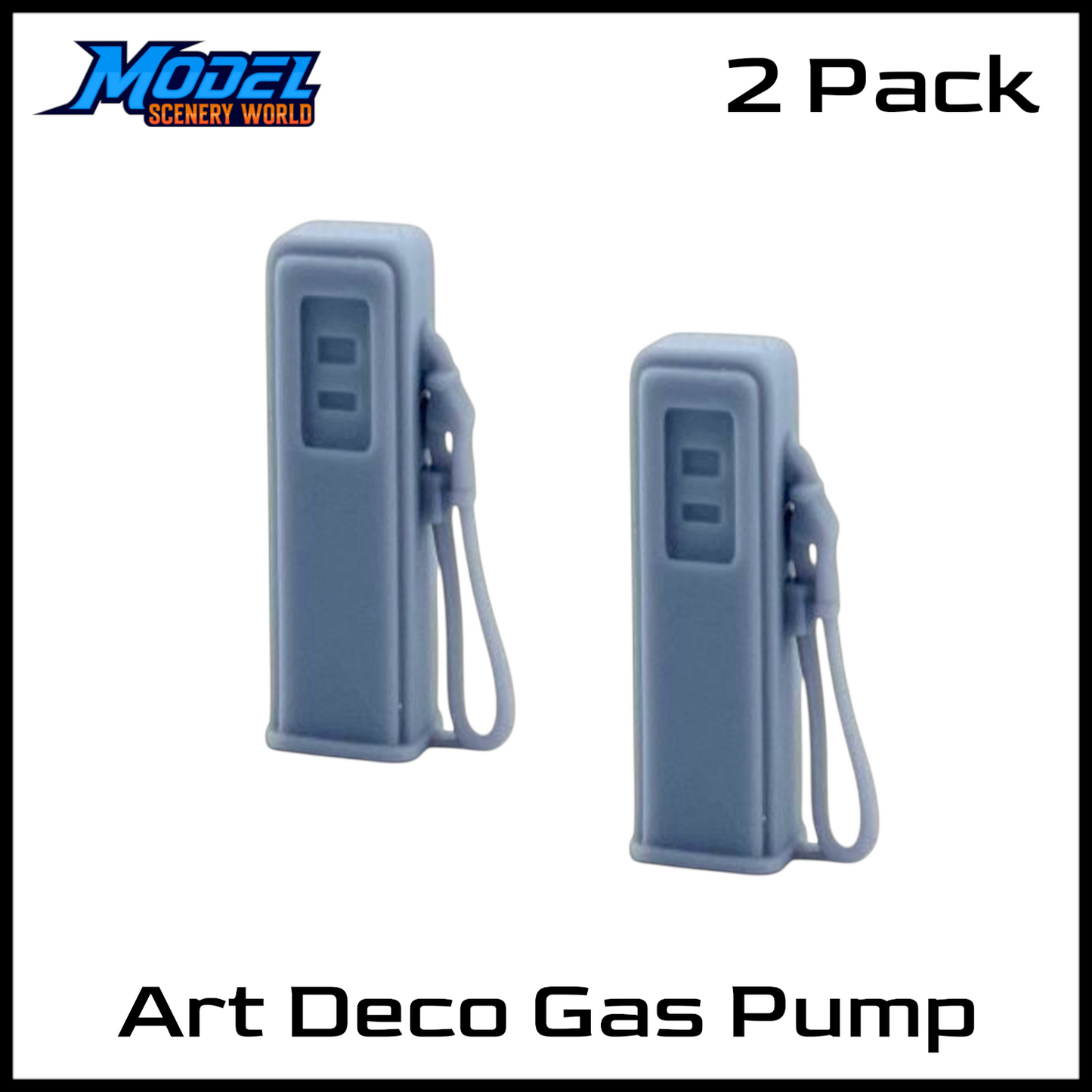 N Scale 1:160 Art Deco Vintage Gas Pump Resin Model 2pk