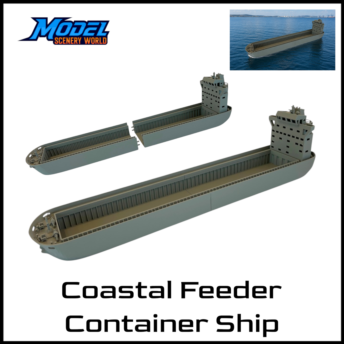 HO Scale 1:87 Coastal Feeder Container Ship