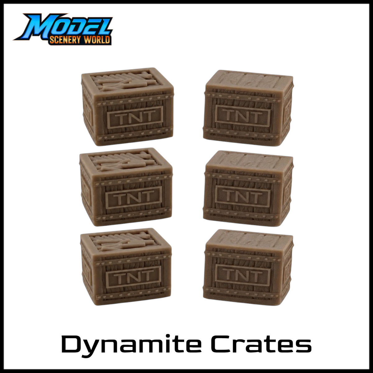 O Scale 1:48 Dynamite Crate Resin 6pc Set