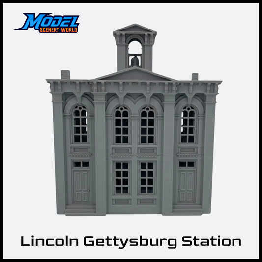 O Scale 1:48 Lincoln Gettysburg Train Station Building