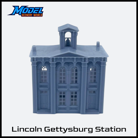 N Scale 1:160 Lincoln Gettysburg Station Resin Building