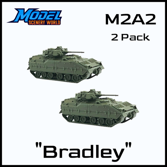 N Scale 1:160 M2A2 Bradley Tank (2pk) - Green
