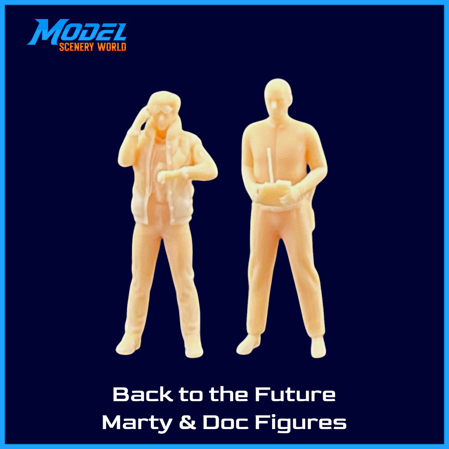 HO Scale 1:87 Back to the Future Marty & Doc Figures