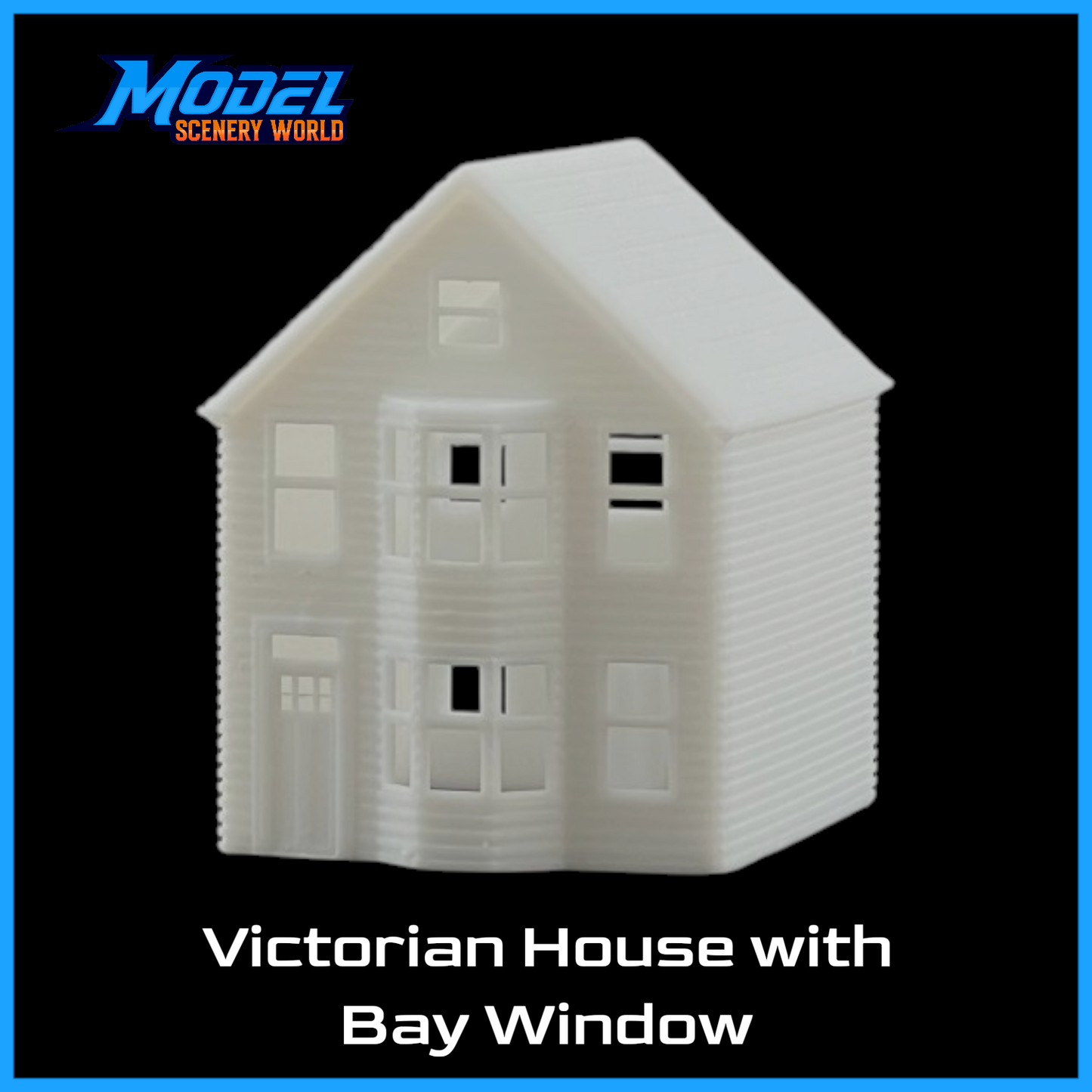 N Scale 1:160 Classic Victorian Bay Window Resin House