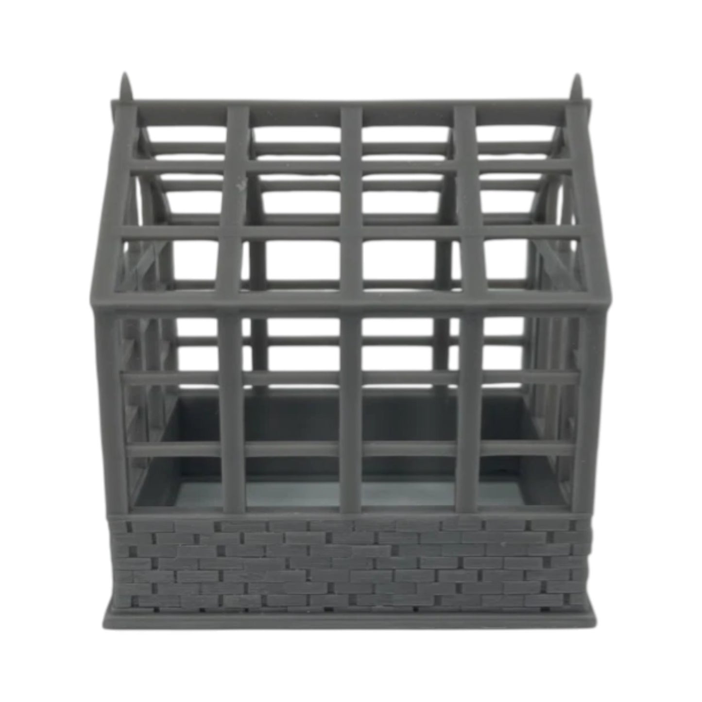 Side View - Scale Model of Backyard Greenhouse by Model Scenery World