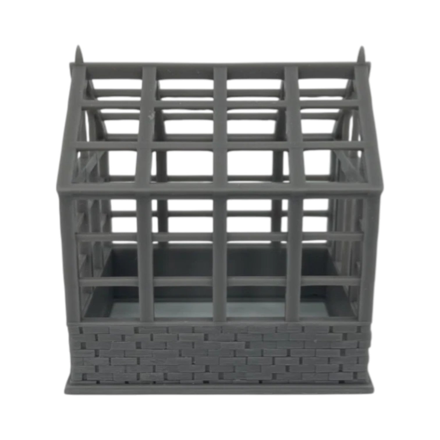 Side View - Scale Model of Backyard Greenhouse by Model Scenery World