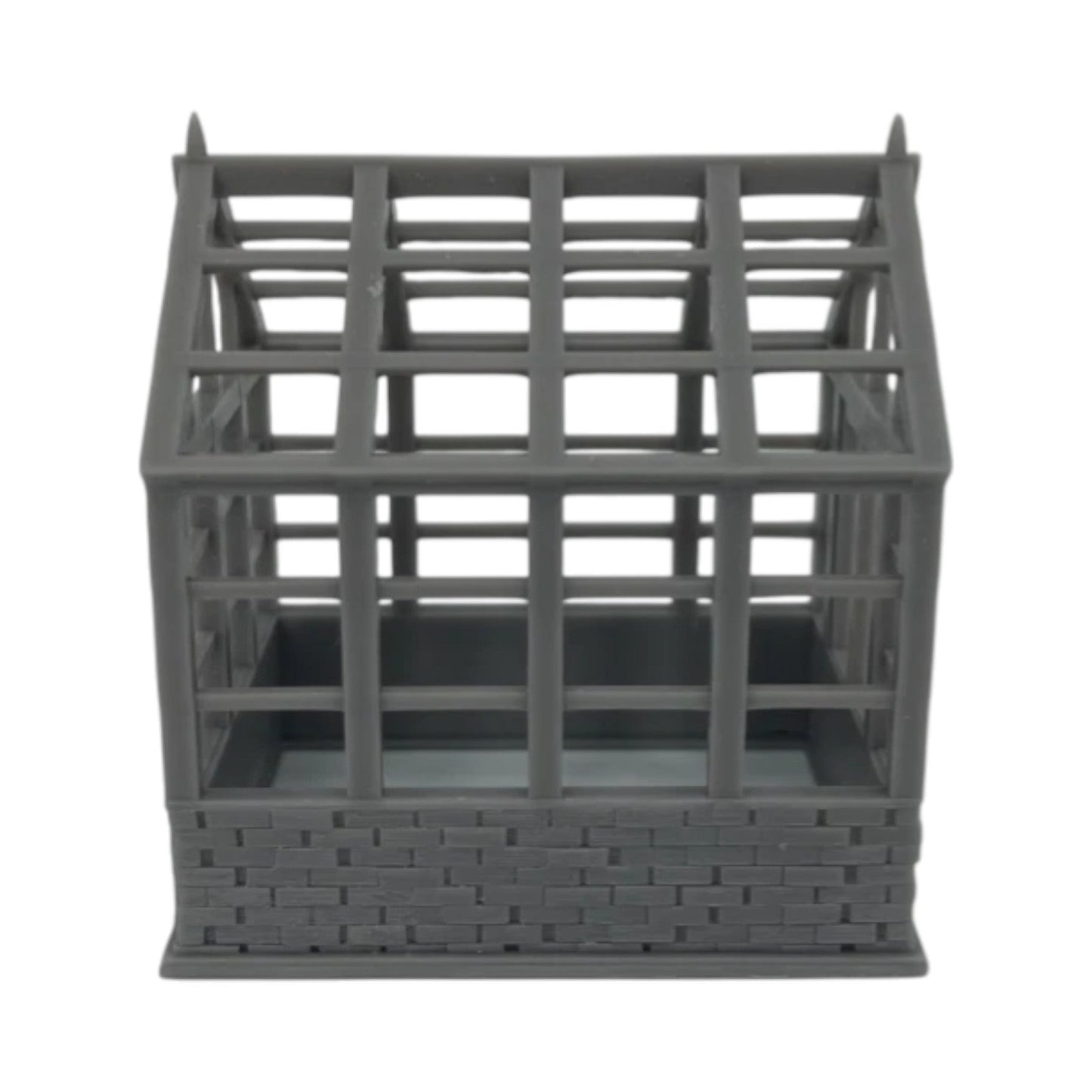 Side View - Scale Model of Backyard Greenhouse by Model Scenery World