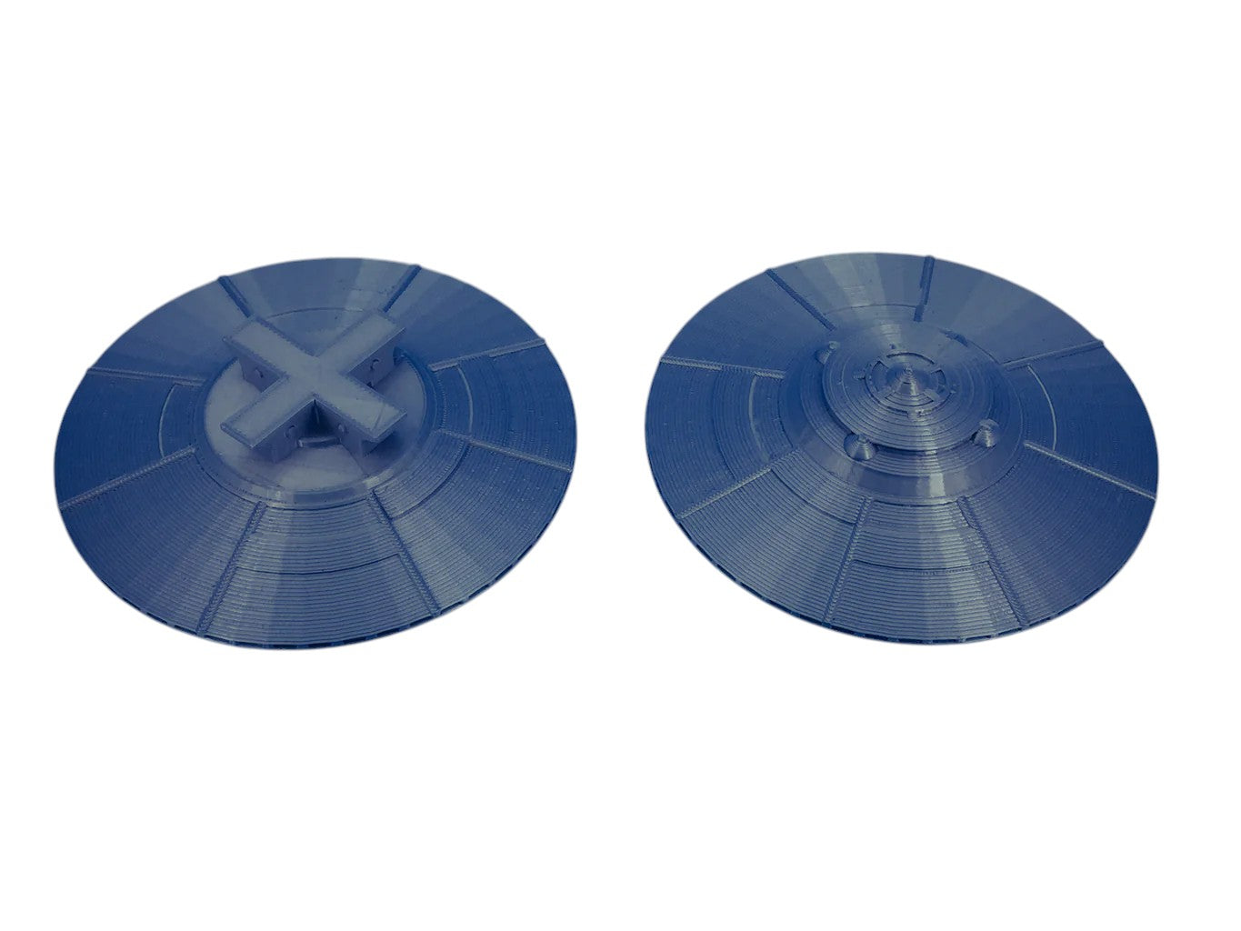 2 piece easy to assemble Scale Model of Area 51 UFO in Metallic Silver color by Model Scenery World