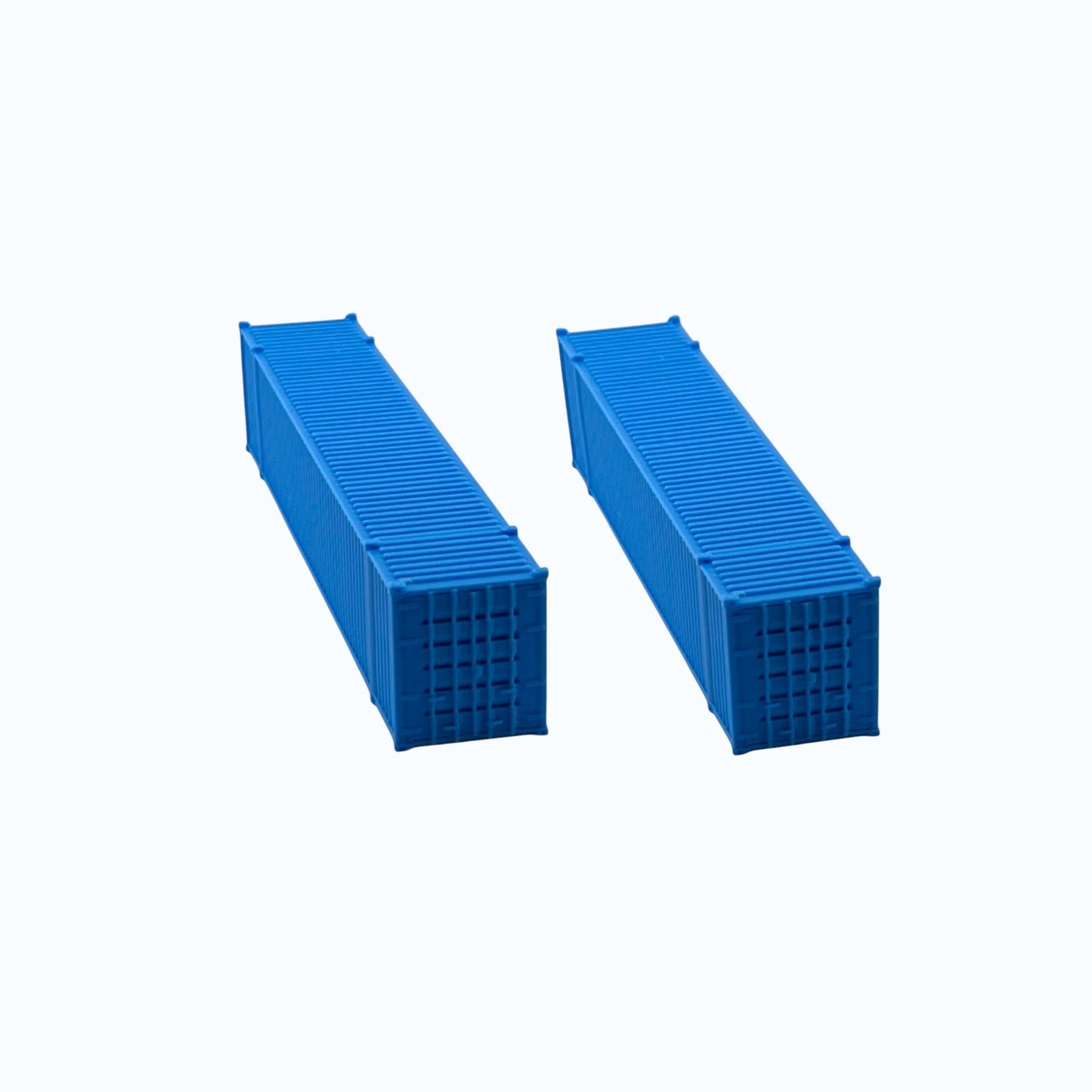 N Scale 1:160 - 53' Shipping Containers (2pk) - Cyan Blue