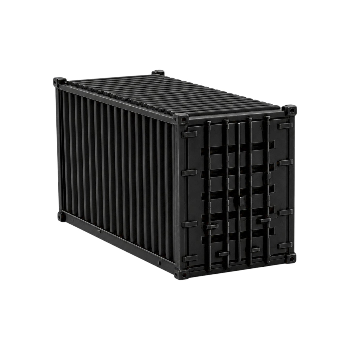 N Scale 1:160 20' Shipping Containers Black 2pk