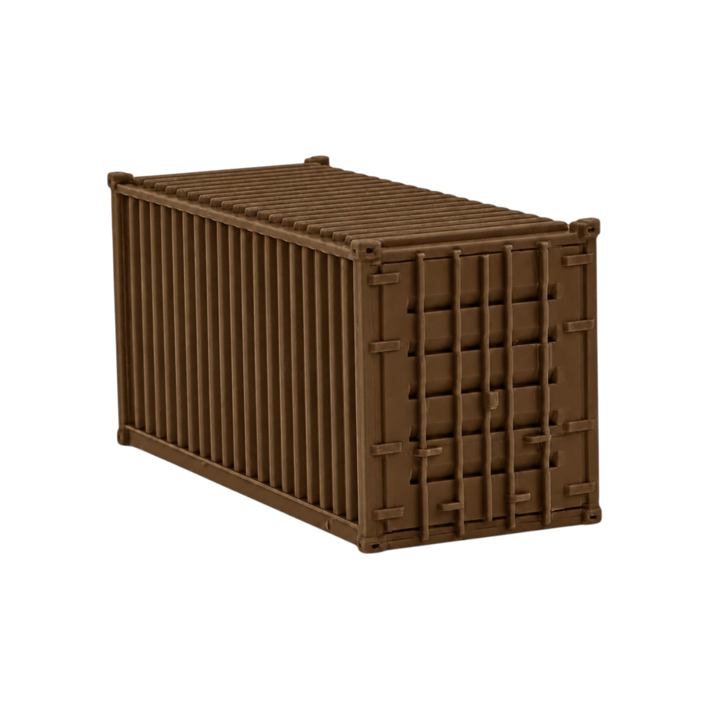 HO Scale 1:87 20' Shipping Containers Brown 2pk