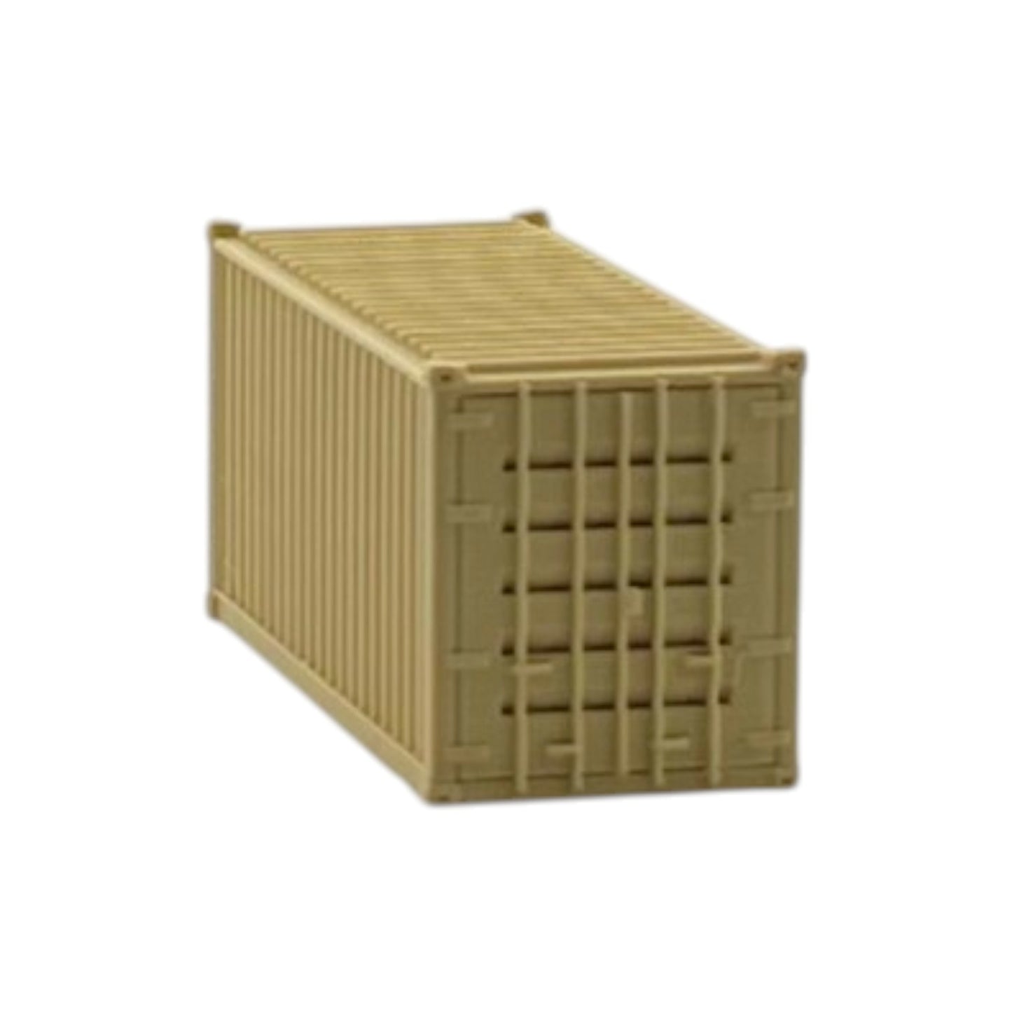 HO Scale 1:87 20' Shipping Containers Army Tan 2pk