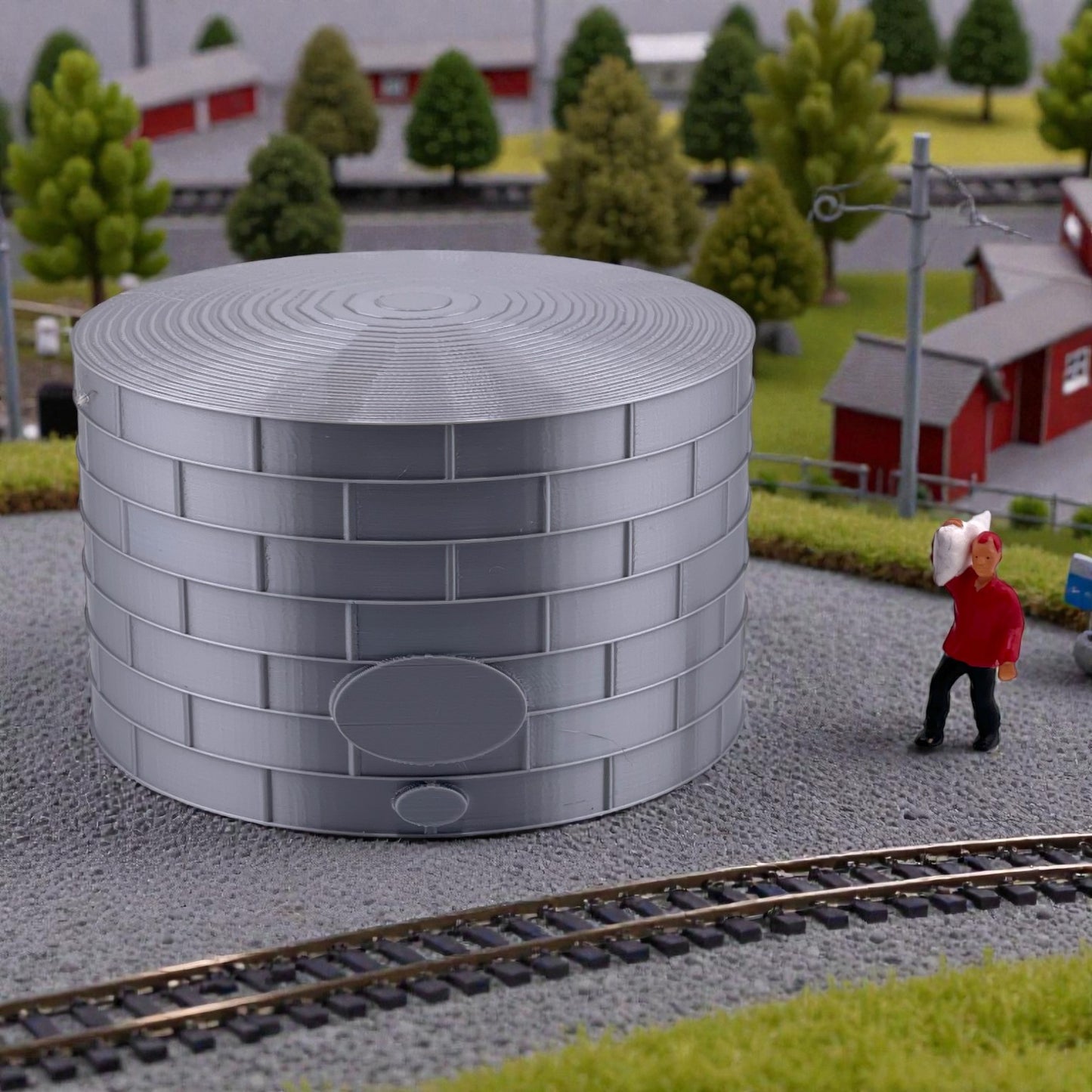 HO Scale 1:87 Standard Oil or Fuel Tank Metallic Silver