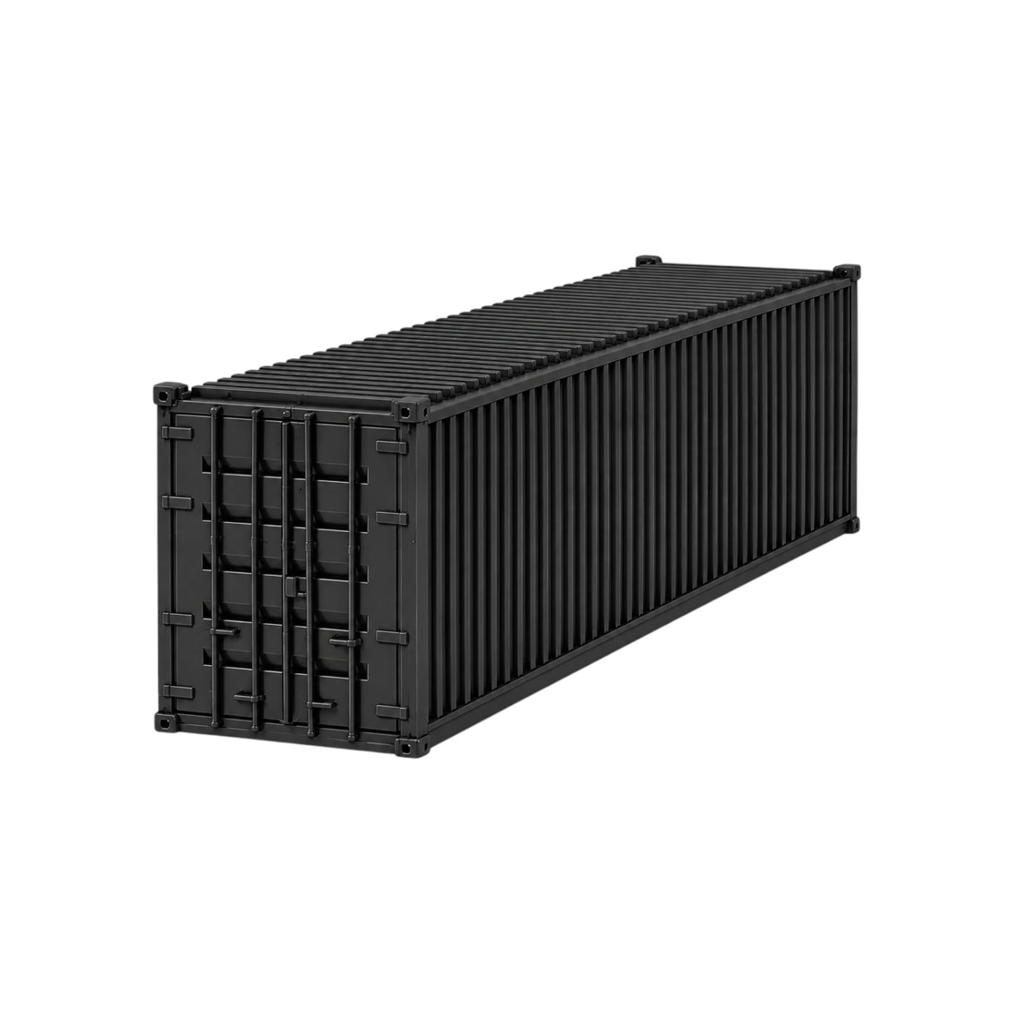 N Scale 1:160 40' Shipping Containers Black 2pk