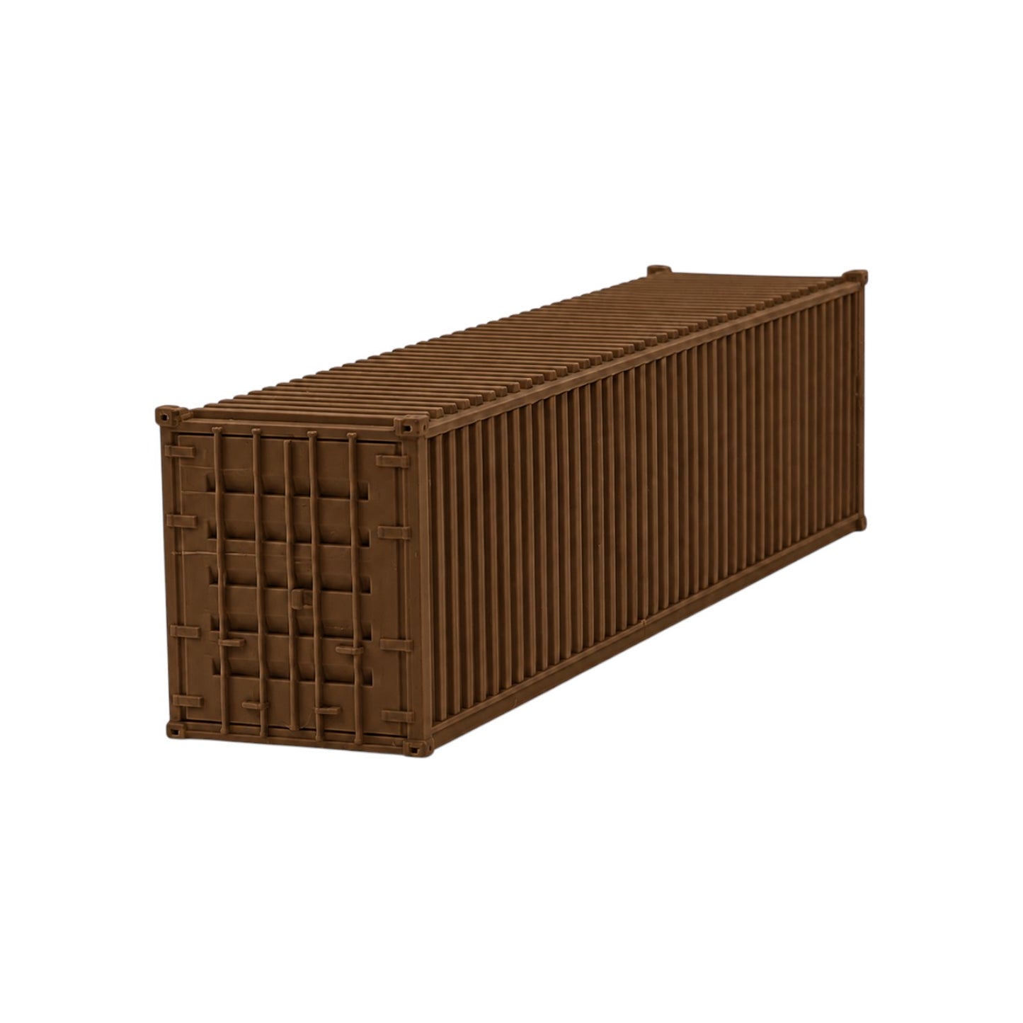 HO Scale 1:87 40' Shipping Containers Brown 2pk