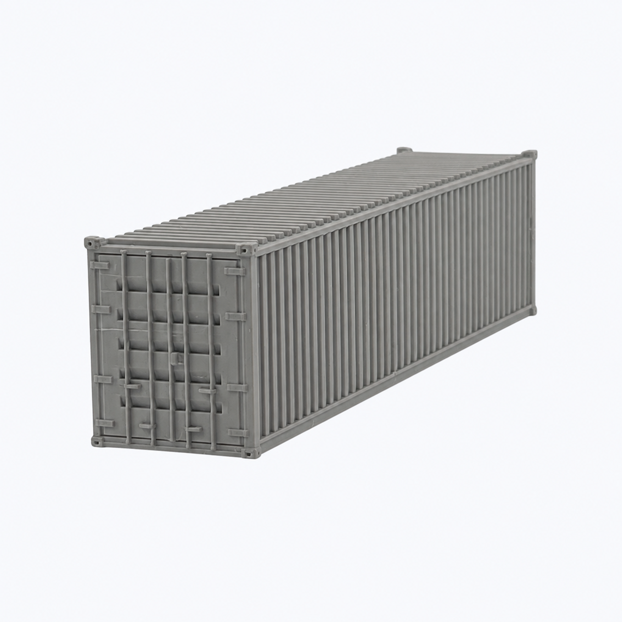 N Scale 1:160 40' Shipping Containers Gray 2pk