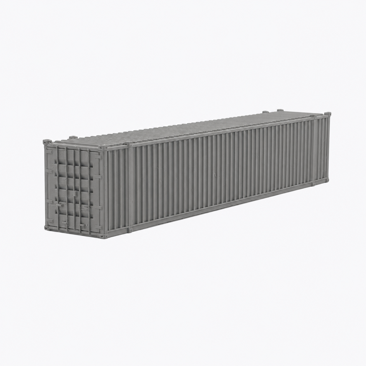 HO Scale 1:87 48' Shipping Containers Gray 2pk