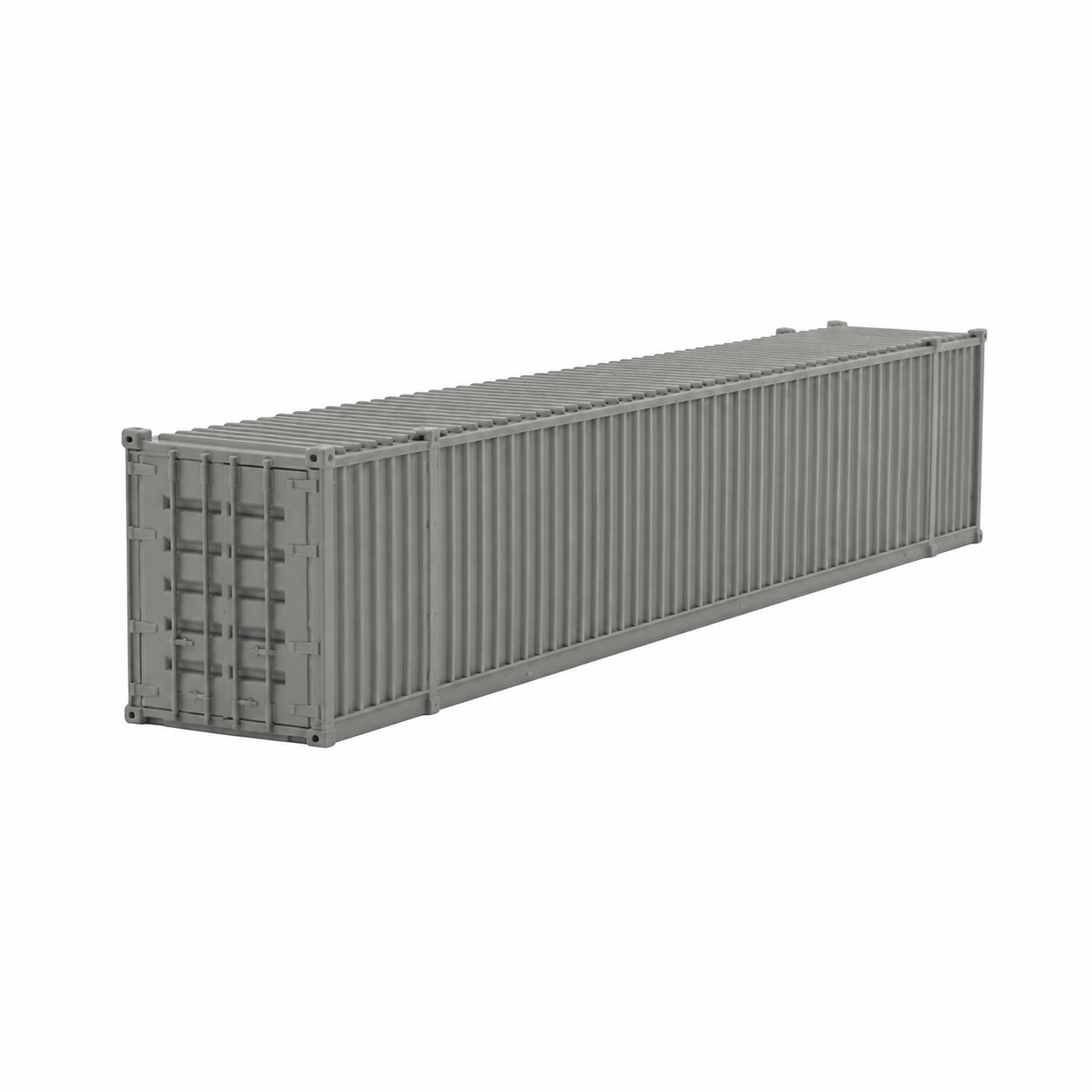 HO Scale 1:87 53' Shipping Containers Gray 2pk