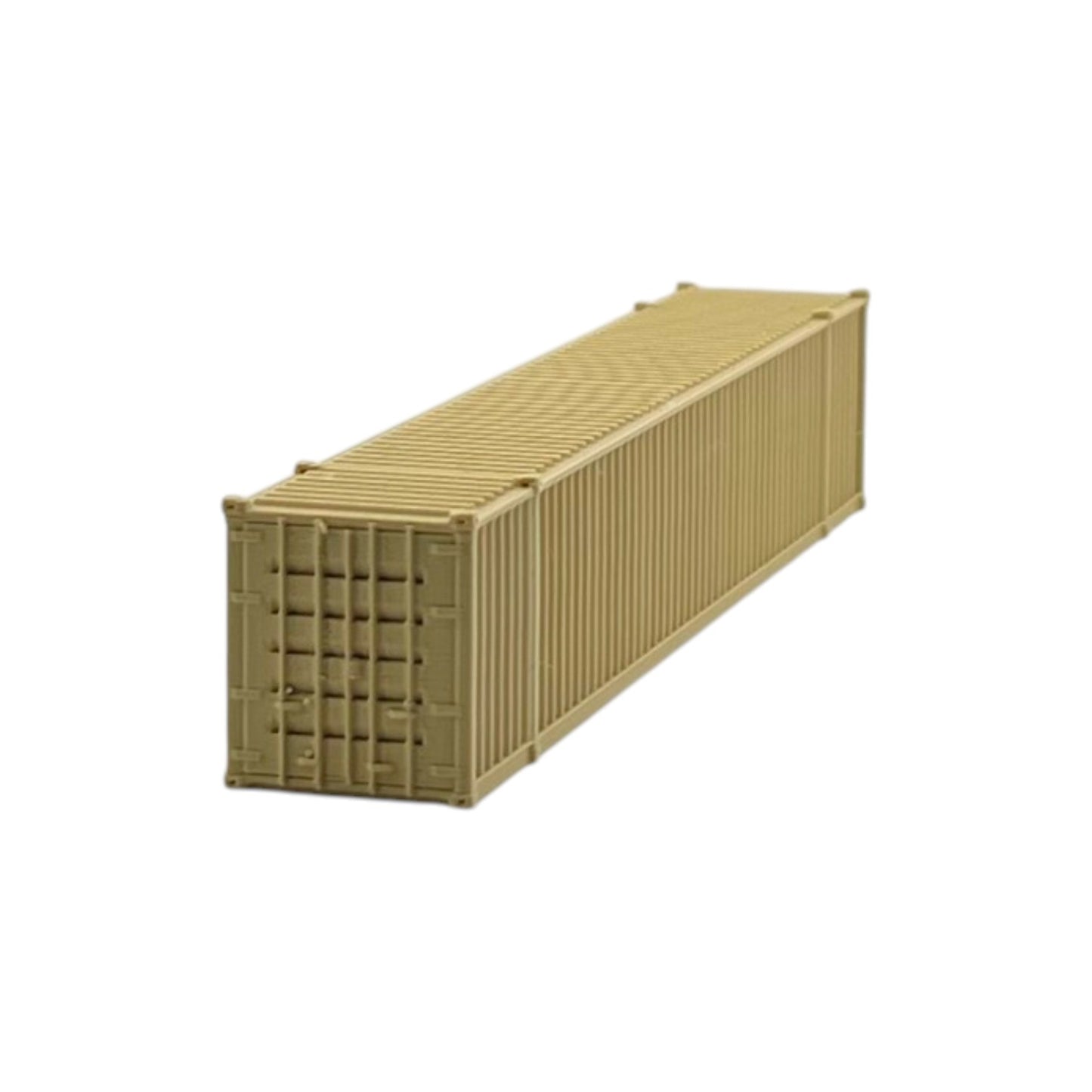 HO Scale 1:87 53' Shipping Containers Army Tan 2pk