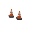 Scale Model of 28" Traffic Cone  Multicolor - Reflective Stripe by Model Scenery World