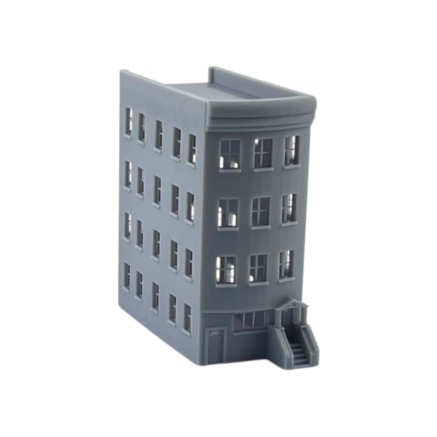 N Scale 1:160 Brownstone 4-Story Building