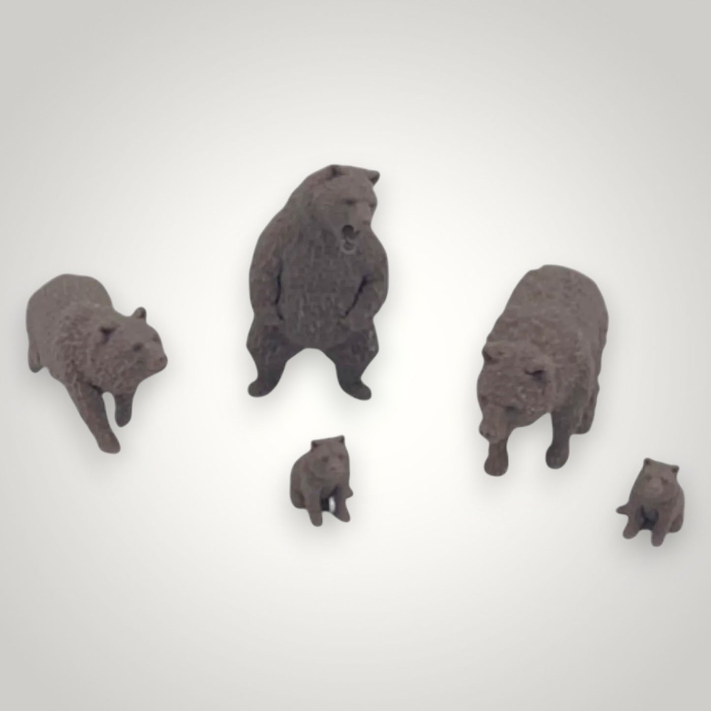Bears with Cubs (5pk) - G Scale 1:24 - Brown