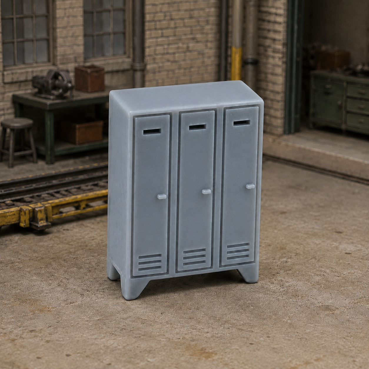 O Scale 1:48 Industrial Three-Door Resin Locker