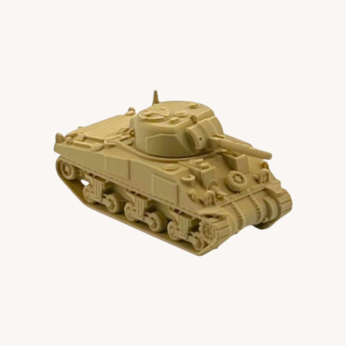 HO Scale 1:87 WWII Sherman Tank M4 - Beige