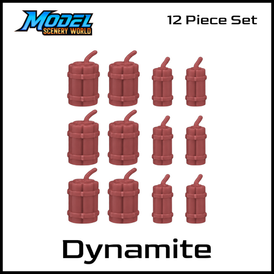 O Scale 1:48 Miniature Dynamite Bundle Resin 12pc Set